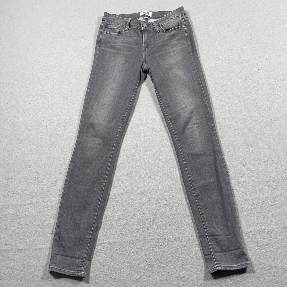 Paige Verdugo Ultra Skinny Jeans Women Size 26 Gray Mid Rise Stretch Denim